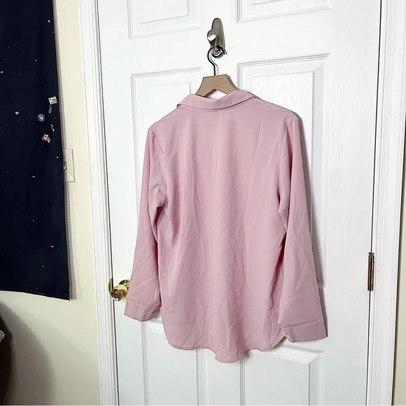Women's Pink Button Down Shirt - Picture 4 of 5